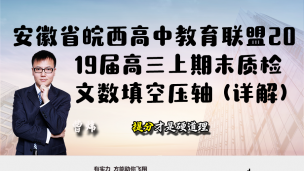 安徽省皖西高中教育联盟2019届高三上期末质检文数填空压轴（详解）