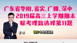 广东省华附、省实、广雅、深中2019届高三上学期期末联考理数选择第11题