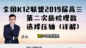 全国K12联盟2019届高三第二次质检理数选择压轴（详解）