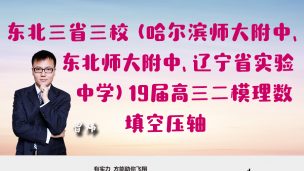 东北三省三校（哈尔滨师大附中、东北师大附中、辽宁省实验中学）2019届高三二模理数填空压轴