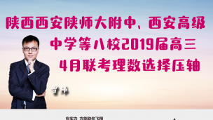 陕西西安陕师大附中、西安高级中学等八校2019届高三4月联考理数选择压轴