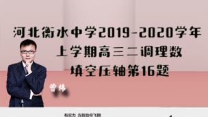 河北衡水中学2019-2020学年上学期高三二调理数填空压轴第16题