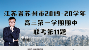 江苏省苏州市2019-2020学年高三第一学期期中联考第11题