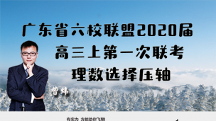 广东省六校联盟2020届高三上学期第一次联考理数选择压轴