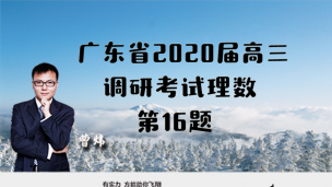 广东省2020届高三调研考试理数第16题