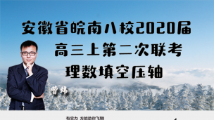 安徽省皖南八校2020届高三上第二次联考理数填空压轴