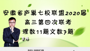 安徽省庐巢七校联盟2020届高三第四次联考理数11题文数7题