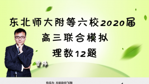 东北师大附中等六校2020届高三联合模拟理数12题