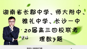 湖南省长郡中学、师大附中、雅礼中学、长沙一中2020届高三四校联考理数7题