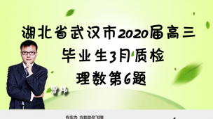 湖北省武汉市2020届高三毕业生3月质检理数第6题