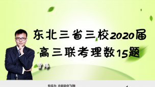 东北三省三校2020届高三联考理数15题