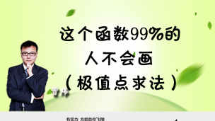 这个函数99%的人不会画（极值点求法）