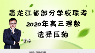 黑龙江省部分学校联考2020年高三理数选择压轴