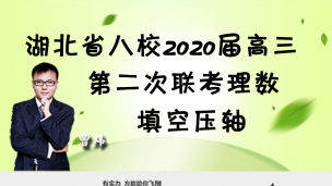 湖北省八校2020届高三第二次联考理数填空压轴